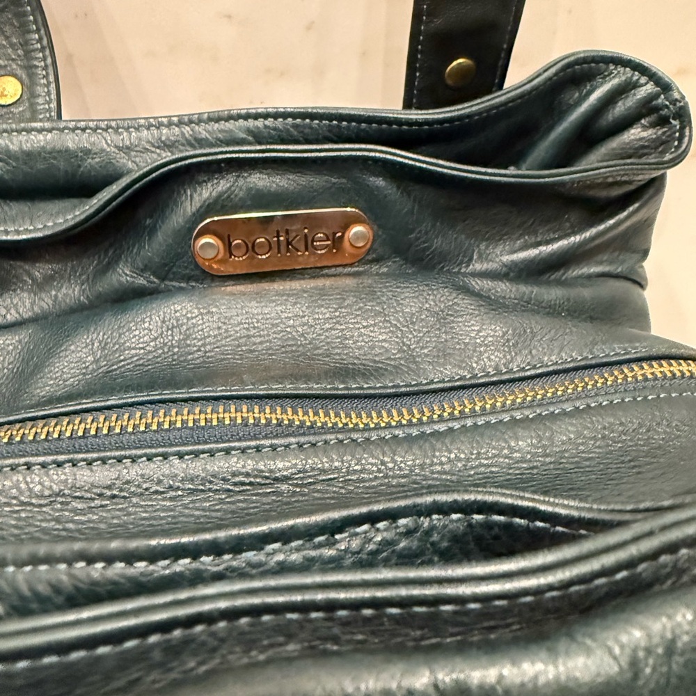 Botkier Dark Green Leather Small Trigger Bag with Gold Details - Picture 4 of 11